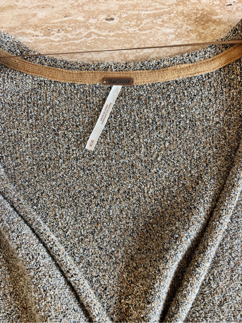 Free People Going For The Gold Top Wrap Sweater in Size Medium - Picture 4 of 7